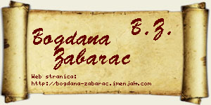 Bogdana Žabarac vizit kartica